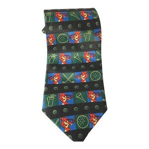 Fun Winnie the Pooh Tie with Colorful Graphics Tiger playing Golf! 57"